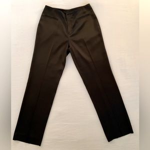 Vintage 80s Black Satin Dress Pants -Straight Leg in Excellent Vintage Condition